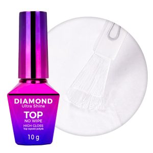 Top Coat Diamond Ultra Shine fără degresare Molly Nails 10g