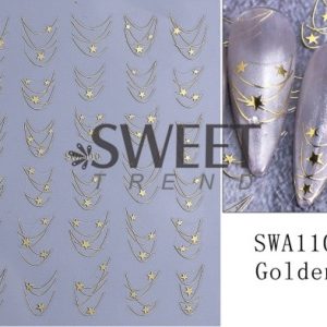 Abtibild Sticker Unghii SWA 110 Auriu