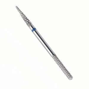Bit carbid cuticula cap dublu - albastru 13 mm ambele capete qt0637-05