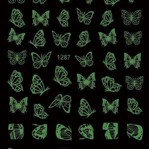 Abtibild Sticker Unghii Fosforescent 1287