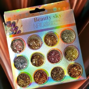 Foita metalica decor unghii 12 culori