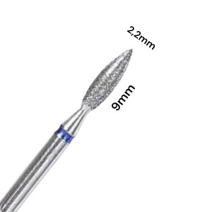 Bit diamantat pentru cuticula si exces de tesut epitelial - albastru 9x2,2mm