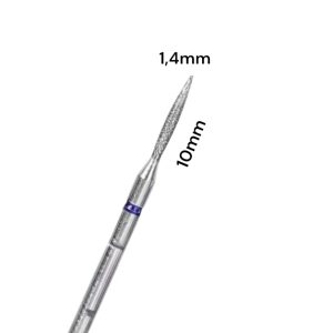 Bit diamantat pentru cuticula si exces de tesut epitelial tip ac - albastru 10x1,4mm