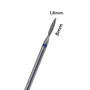 Bit diamantat pentru cuticula si exces de tesut epitelial - albastru 8x1,8mm