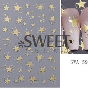 Abtibild Sticker Unghii SWA 59 Auriu