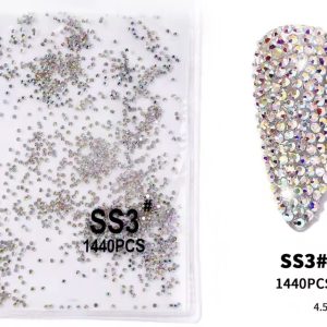 Strasuri pietricele cristale multicolore  S3 - 1,4mm  1440pcs.