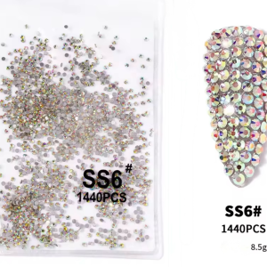 Strasuri pietricele cristale multicolore  S6 - 2 mm  1440pcs.