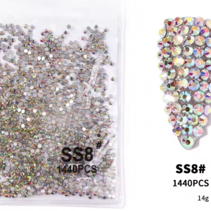 Strasuri pietricele cristale multicolore  S8 - 2,5 mm  1440pcs.