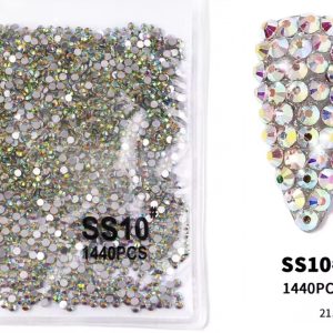 Strasuri pietricele cristale multicolore  S10 - 3 mm  1440pcs.