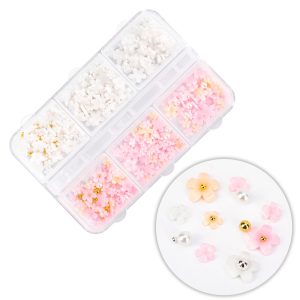 Decorațiuni florale acrilice amestec de culori aprox. 180 bucăți