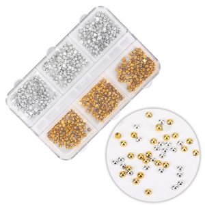 Perlute aurii si argintii decorațiuni unghii