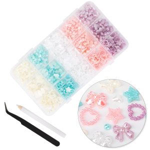 Decorațiuni unghii fundițe stele și inimioare BKHZ-014