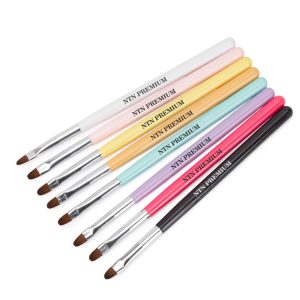 Set pensule ovale premium NTN pentru gel 8 buc.