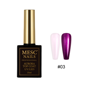 Top Coat Mesc Aurora fara strat de dispersie #03 HEMA/TPO FREE 15ml