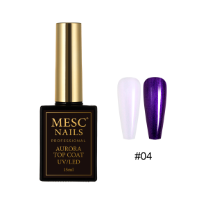 Top Coat Mesc Aurora fara strat de dispersie #04 HEMA/TPO FREE 15ml