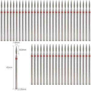 Bit diamantat pentru cuticula si exces de tesut epitelial - rosu 8/1,6mm