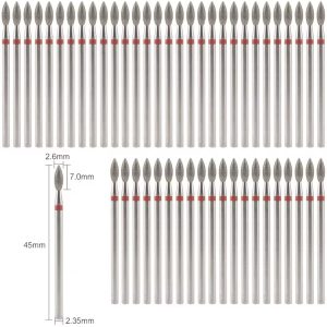 Bit diamantat pentru cuticula si exces de tesut epitelial - rosu 7/2,6mm
