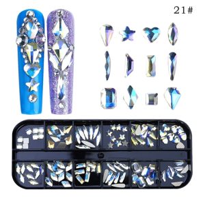 Pietricele decor unghii diverse forme si marimi