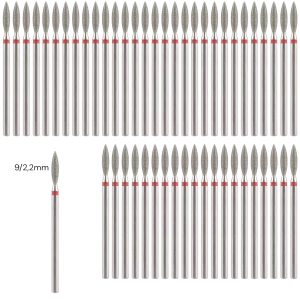 Bit diamantat pentru cuticula si exces de tesut epitelial - rosu 9/2,2mm
