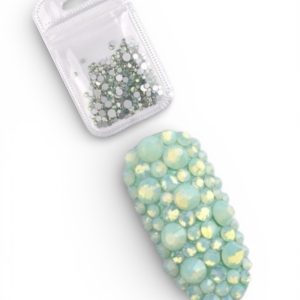 Strasuri / Pietricele mixte 350 buc. Verde