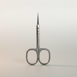 Forfecuta Cuticule Profesionala Mesc Stainless Super Slim cu varf lung foarte subtire curbat