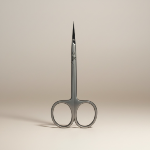 Forfecuta Cuticule Profesionala Mesc Stainless  Extra Long Satin cu varf lung subtire curbat