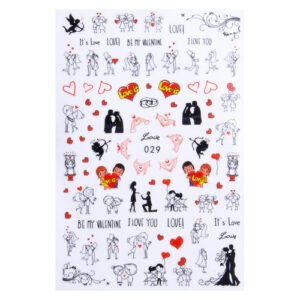 Abtibild autoadeziv pentru unghii de Ziua Îndrăgostiților nr. 029