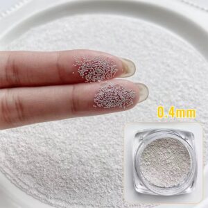 Decor unghii Caviar argintiu 0.4mm