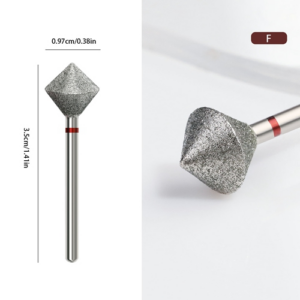 Bit diamantat profesional pentru finisare și contur perfect al unghiei rosu