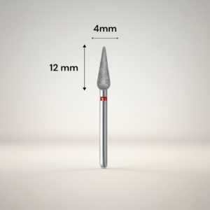 Bit diamantat pentru cuticula si exces de tesut epitelial - rosu LB 007 4/12 mm