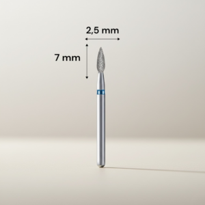 Bit diamantat pentru cuticula si exces de tesut epitelial - albastru LB 009 2.5/7 mm