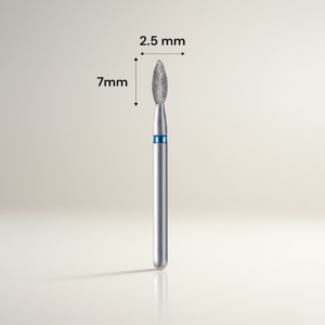 Bit diamantat pentru cuticula si exces de tesut epitelial - albastru LB 010 2.5/7 mm