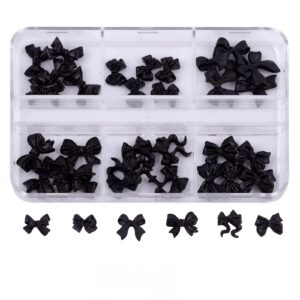 Decor unghii – Fundițe 3D Negre Set 30 buc.
