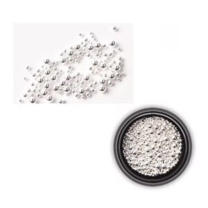 Decor unghii Caviar argintiu diverse marimi