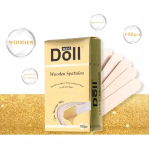 Spatule Doll din lemn de unică folosință pentru ceară 100 buc