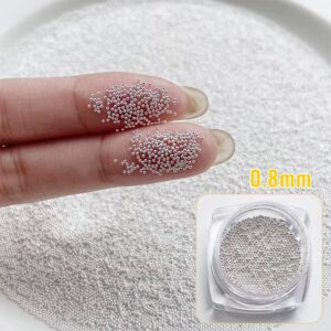 Decor unghii Caviar argintiu 0.8 mm