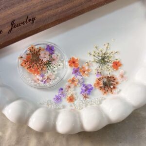 Decor unghii flori naturale uscate - Sunset Blossom 03