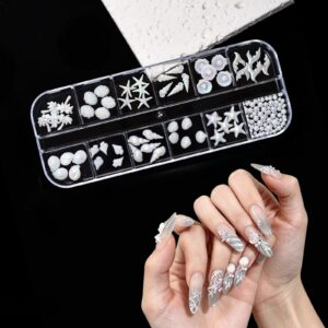 Nail Art 3D Ocean Charms - Alb