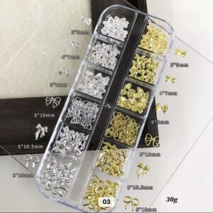 3D Metalic Nail Art Charms 12 modele