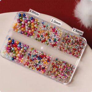Nail Art Bubble Pearl Full Round Macaron