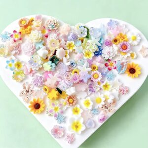 Decoratiuni Unghii Charms 3D Mix Floral Resin 50buc.