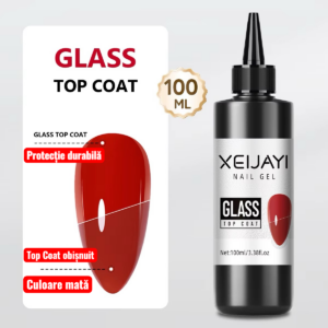 Glass Top Coat Crystal Clear cu capac de umplere 100 ml