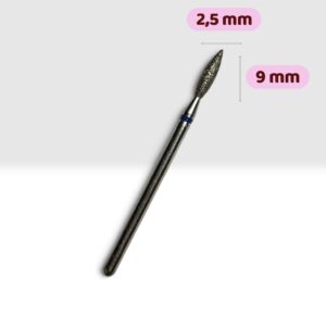 Bit Cuticula/Cap Freza Diamantat Flacara Albastru 2,5/9mm 1buc.
