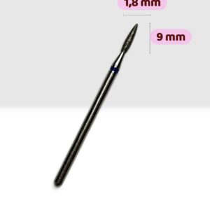 Bit Cuticula/Cap Freza Diamantat Flacara Albastru 1,8/9mm 1buc.