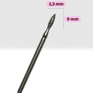 Bit Cuticula/Cap Freza Diamantat Flacara Verde 2,3/9mm 1buc.