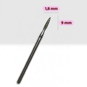 Bit Cuticula/Cap Freza Diamantat Flacara Verde 1,8/9mm 1buc.